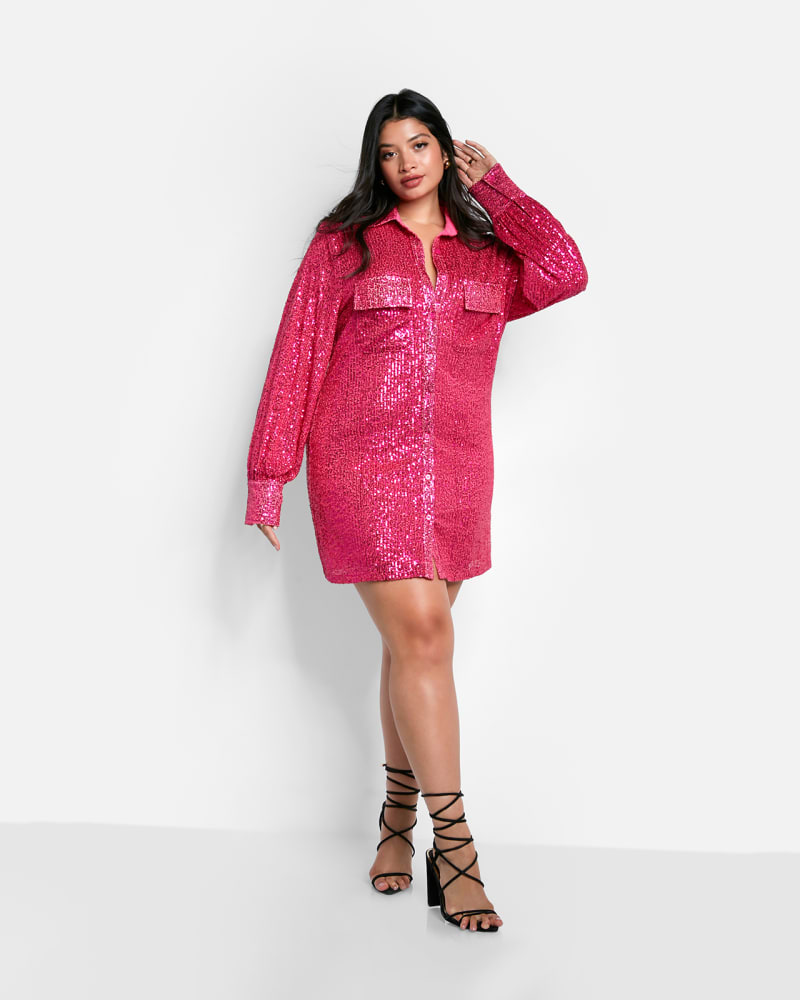 Oversized sequin dress clearance
